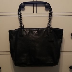 Coach Black Leather Shoulder Bag